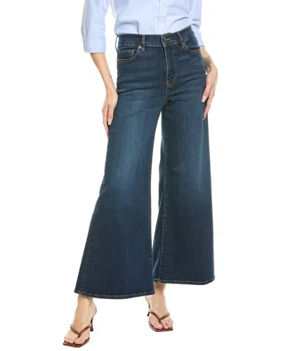 Frame Denim Le Palazzo Moonflower Crop Jean In Blue