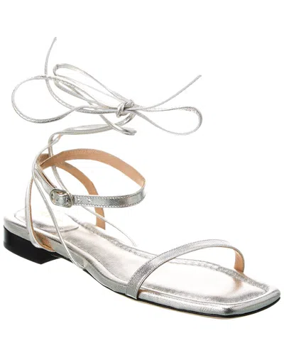 Frame Le Ramona Leather Sandal In Silver