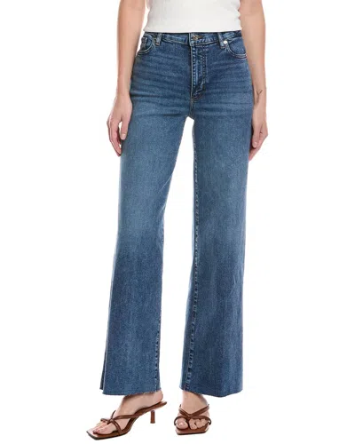 Frame Denim Le Slim Canals Raw After Palazzo Jean In Blue