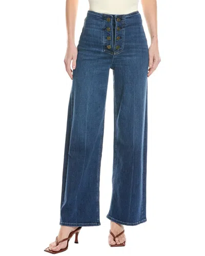 Frame Denim Le Slim Palazzo Ionview Sailor Jean In Blue