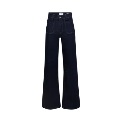 Pre-owned Frame Denim Le Slim Palazzo Modernist Pocket 'rinse' | Blue | Women's Size 27