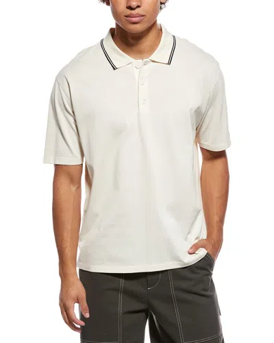 Frame Denim Light Pique Polo Shirt In Brown