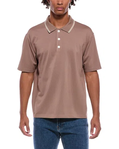 Frame Denim Light Pique Polo Shirt In Pink