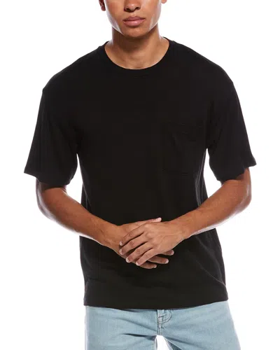 Frame Denim Lightweight Wool T-shirt In Black