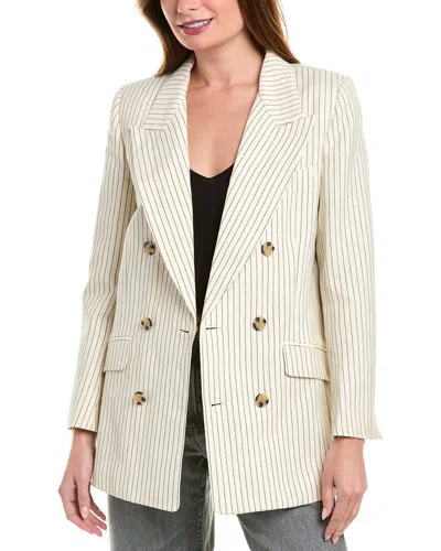 Frame Denim Linen-blend Jacket In White