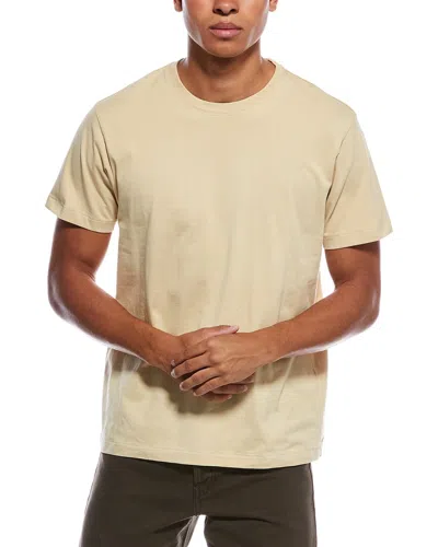 Frame Short Sleeve Light Cotton Tee In Gold