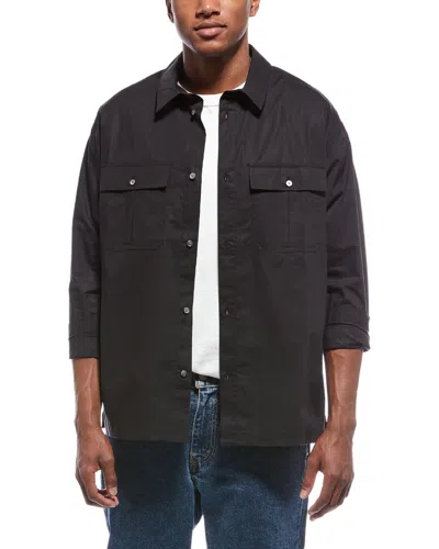 Frame Denim Military Shirt In Black