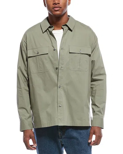 Frame Denim Military Shirt In Green