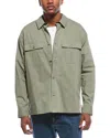 Frame Denim Military Shirt In Green
