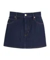 Frame Denim Mini Skirt In Black