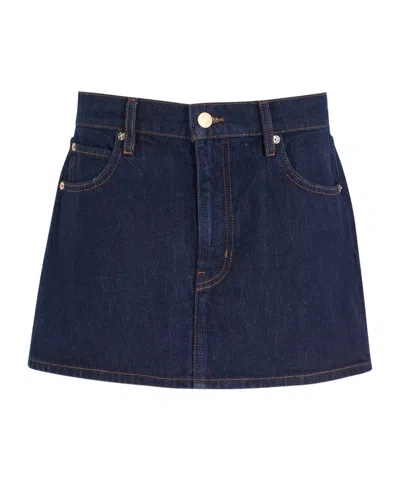 Frame Denim Mini Skirt In Black