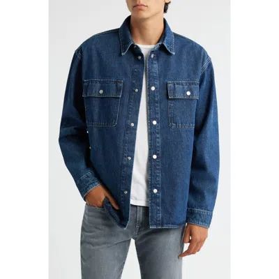 Frame Denim Shirt In Blue