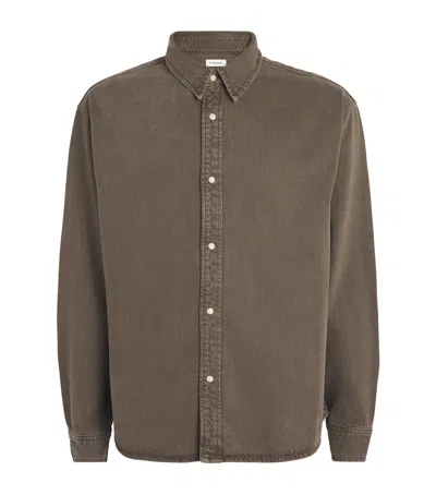 Frame Denim Overshirt In Brown