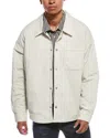 Frame Denim Padded Shirt Jacket In Gray