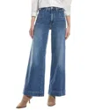 Frame Denim Patch Pocket Slim Palazzo Doris Wide Leg Jean In Blue