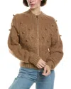 Frame Denim Popcorn Zip Wool-blend Cardigan