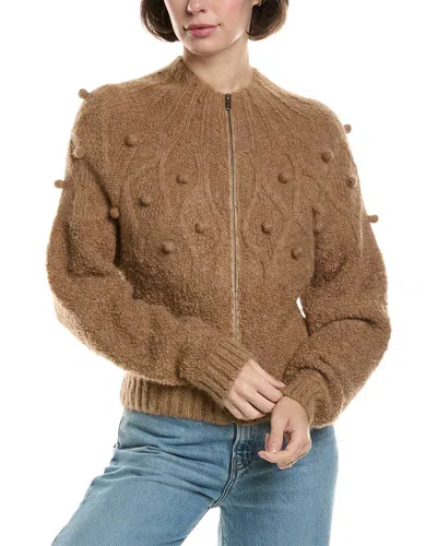 Frame Denim Popcorn Zip Wool-blend Cardigan