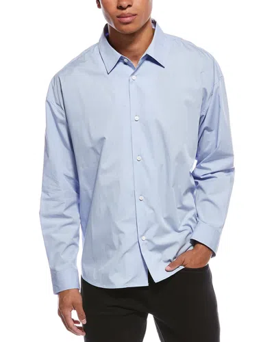 Frame Denim Relaxed Cotton Shirt In Blue