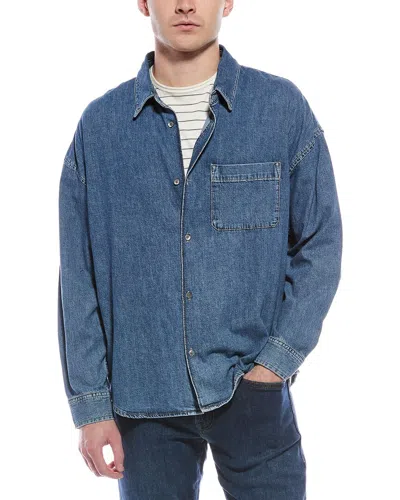 Frame Denim Relaxed Denim Shirt In Blue