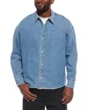 Frame Denim Relaxed Denim Shirt In Blue