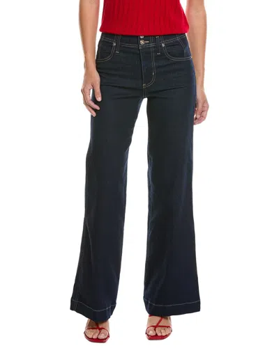 Frame Denim Rinse The Seamed Wide Trouser Jean In Black