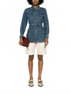 Frame Denim Safari Jacket In Ponderosa In Blue
