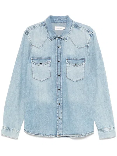 Frame Western Denim Snap-up Shirt In Fantasy