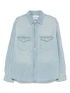 Frame Mens Modern Western Patch-pocket Denim Shirt Calabasas