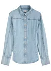 Frame Denim Shirt In Blue