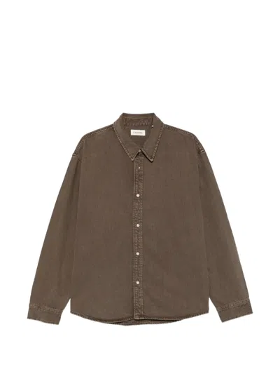 Frame Denim Shirt Jacket In Brown