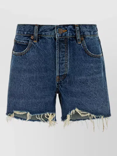 Frame Denim Short Shorts In Blue
