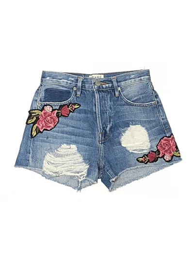 Pre-owned Frame Denim Shorts In Blue