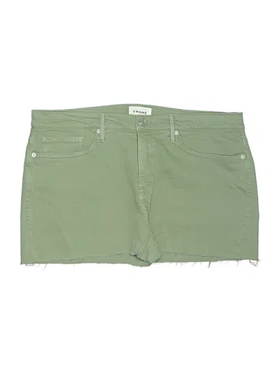 Pre-owned Frame Denim Shorts In Green