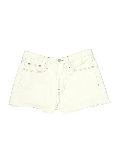 Pre-owned Frame Denim Shorts In Ivory