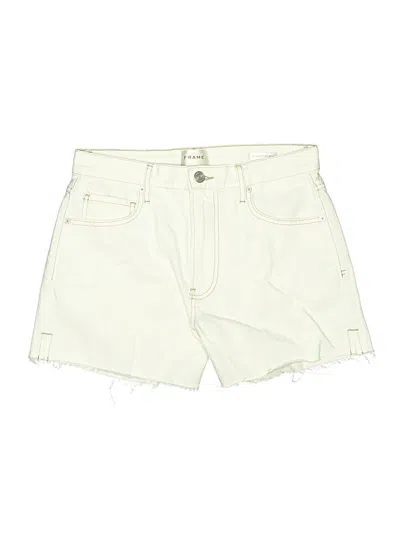 Pre-owned Frame Denim Shorts In Ivory