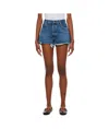 Frame Denim Shorts With Belt Loops In Blue