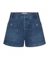 Frame Button-embellished Patch-pocket Shorts In Multi