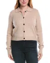 Frame Denim Shrunken Cashmere Cardigan In Pink