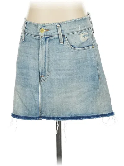 Pre-owned Frame Denim Skirt In Blue