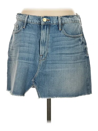 Pre-owned Frame Denim Skirt In Blue