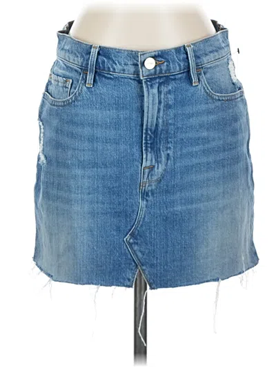 Pre-owned Frame Denim Skirt In Blue