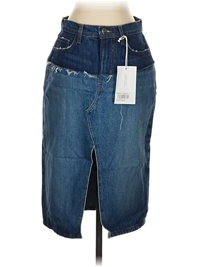 Frame Denim Skirt In Blue