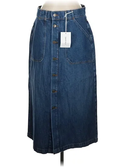 Pre-owned Frame Denim Skirt In Blue