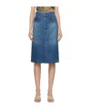 Frame Denim Skirt With Front Slits