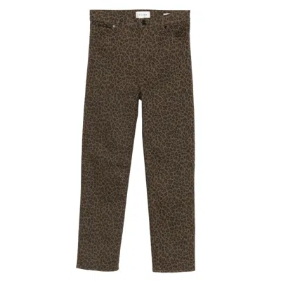 Frame Denim Straight-leg Jeans In Animal Print