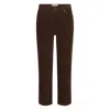 Frame Le Sleek Straight Corduroy Pants In Bitter Chocolate In Brown