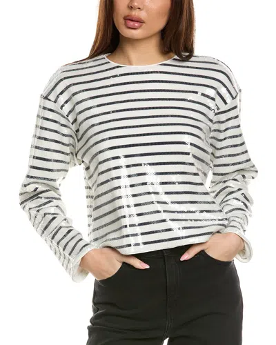 FRAME FRAME DENIM STRIPED SEQUIN TOP