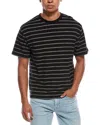 Frame Stripe Organic Cotton T-shirt In Black
