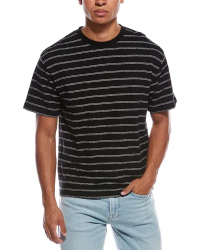 Frame Denim Striped T-shirt In Black