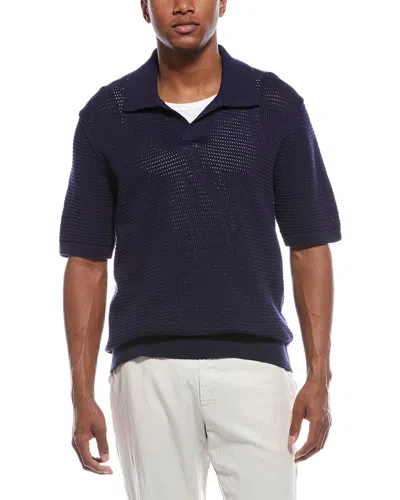 FRAME FRAME DENIM SWEATER SILK-BLEND POLO SHIRT